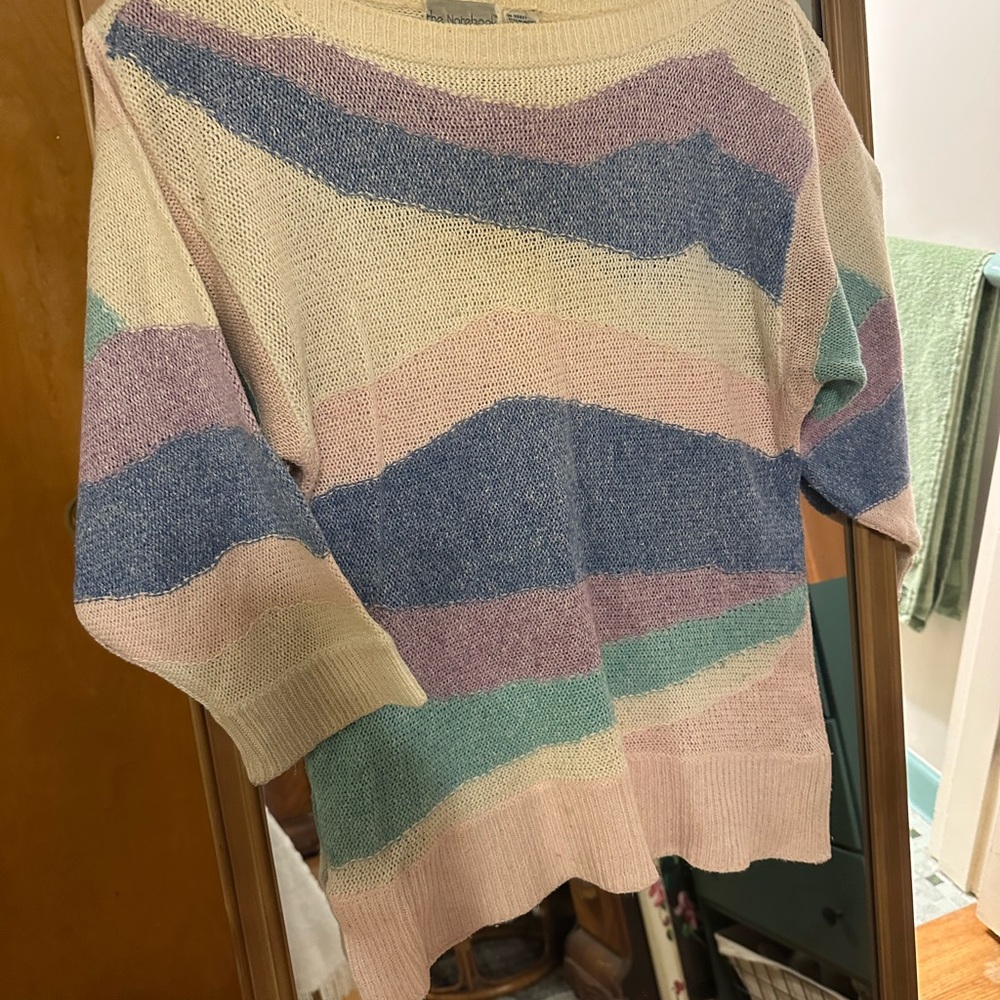 Vintage Pastel Striped Women's Sweater